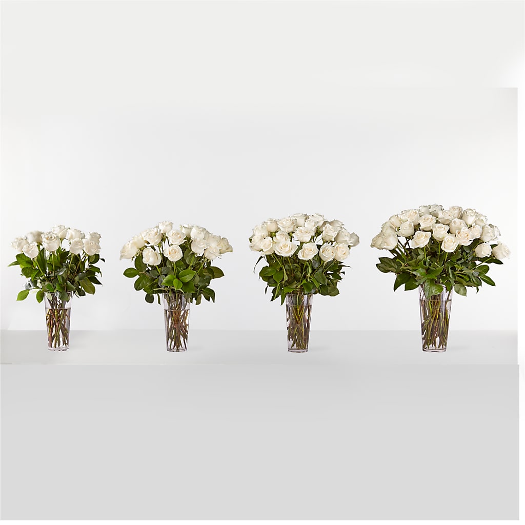 Long Stem White Rose Bouquet – Natural Flowers Llc, Centreville VA