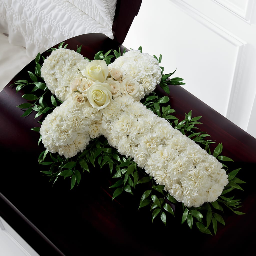 Peaceful Memories Casket Spray (Standard) – Natural Flowers Llc, Centreville VA