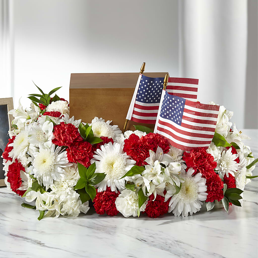 Spirit of Patriotism Cremation Adornment – Natural Flowers Llc, Centreville VA