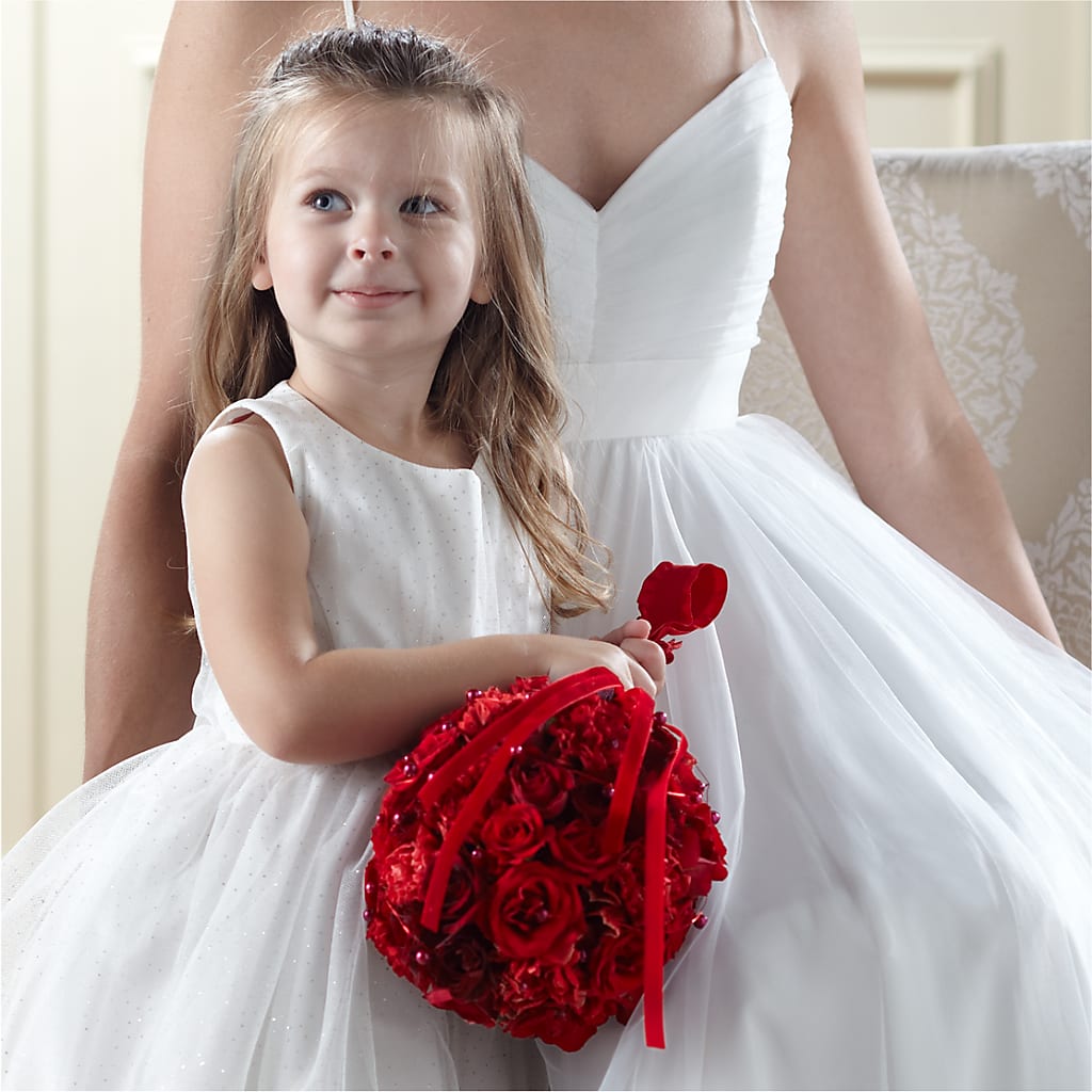 Pure at Heart Flower Girl Arrangement – Natural Flowers Llc, Centreville VA