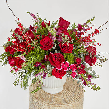 Big Red Bow Bouquet –  Natural Flowers Llc, Centreville VA