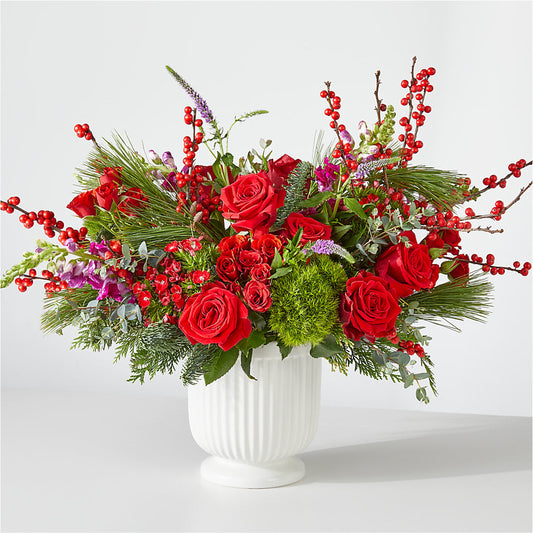 Big Red Bow Bouquet –  Natural Flowers Llc, Centreville VA