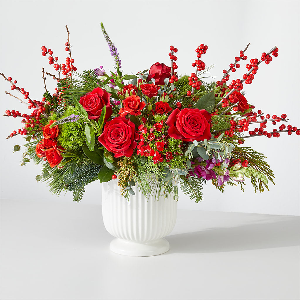 Big Red Bow Bouquet –  Natural Flowers Llc, Centreville VA