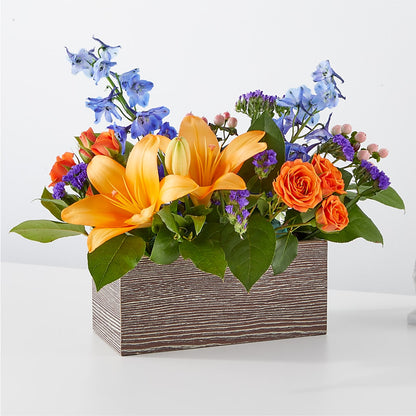 Radiant Citrus Box Bouquet –  Natural Flowers Llc, Centreville VA