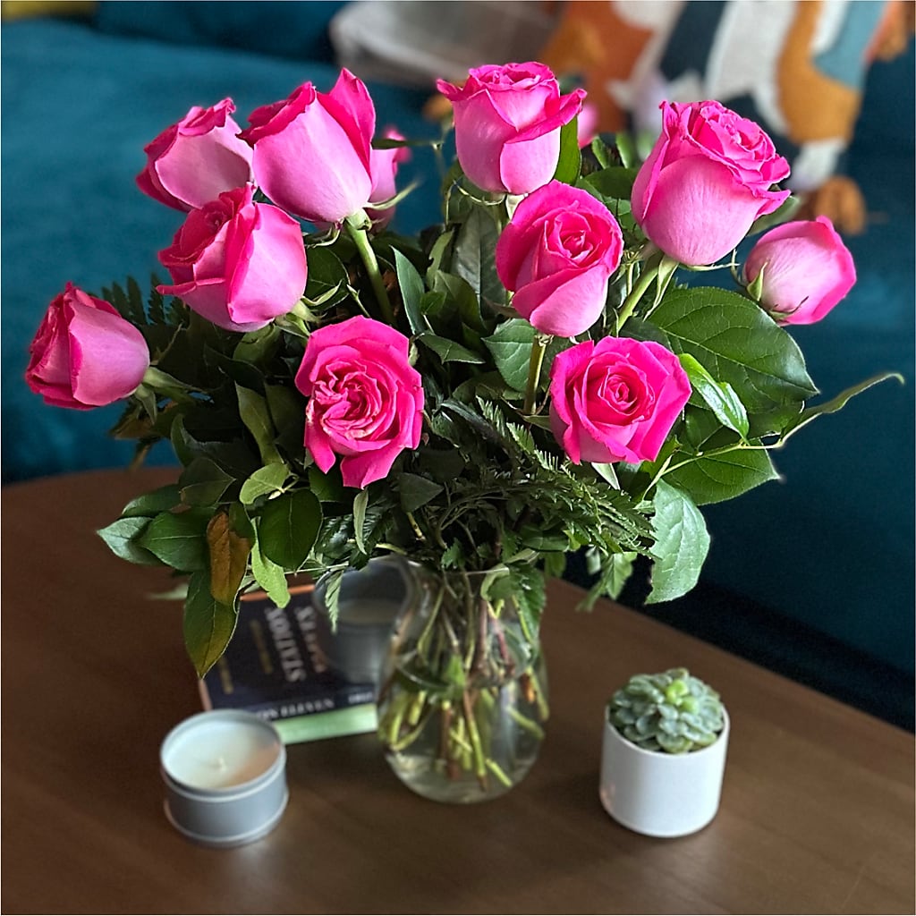 Long Stem Pink Rose Bouquet –  Natural Flowers Llc, Centreville VA