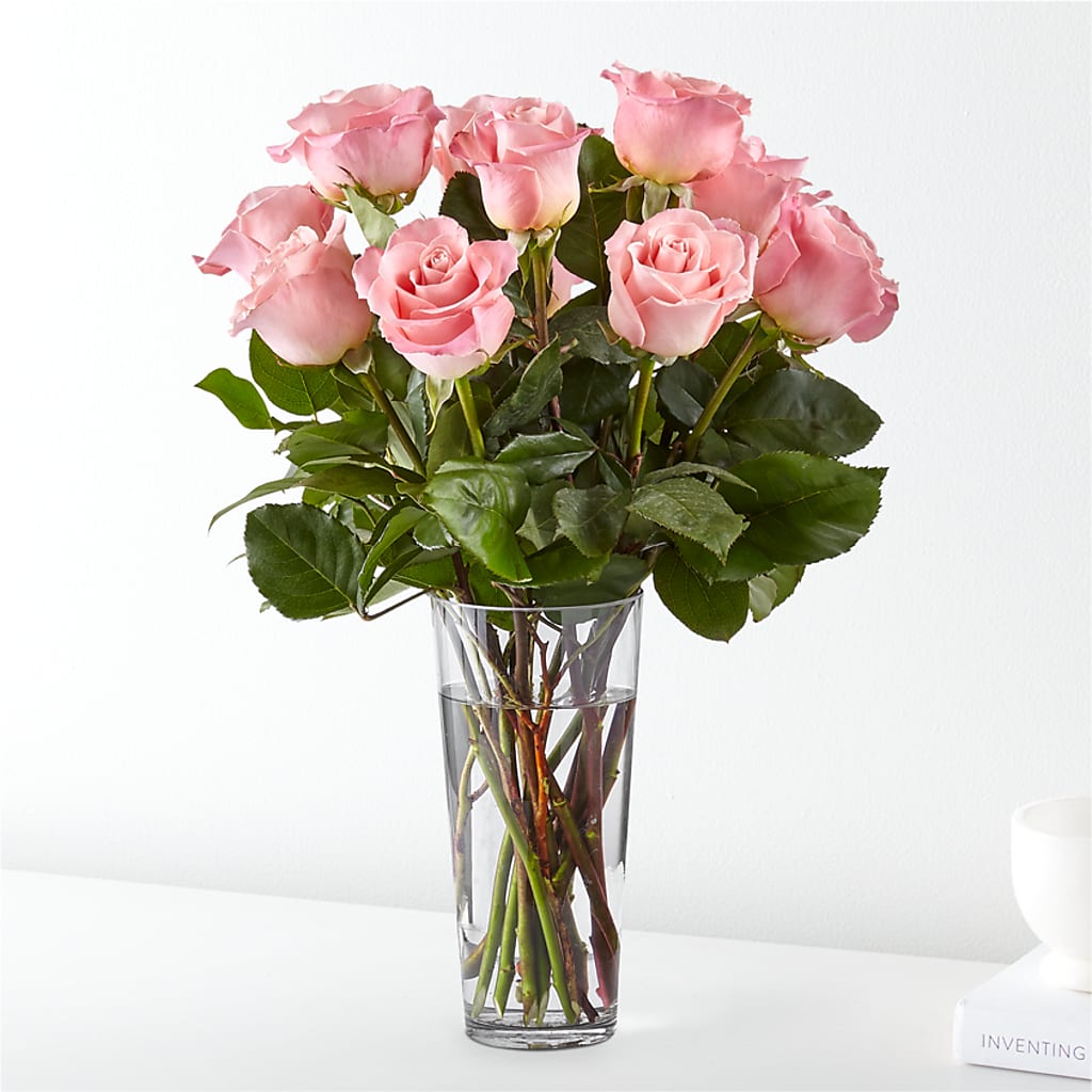 Long Stem Pink Rose Bouquet –  Natural Flowers Llc, Centreville VA