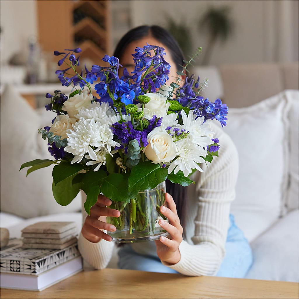 Cerulean Waves Bouquet –  Natural Flowers Llc, Centreville VA