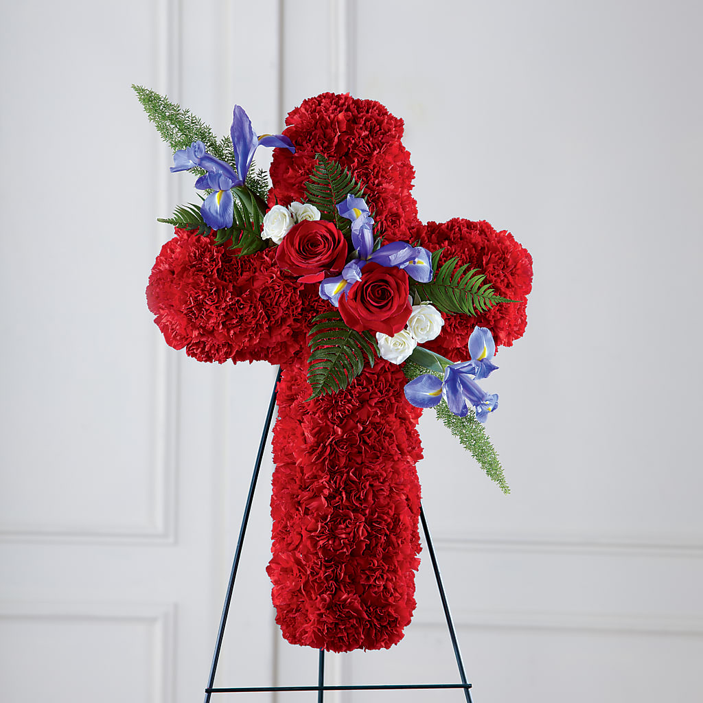 Faithful Hero Floral Cross –  Natural Flowers Llc, Centreville VA