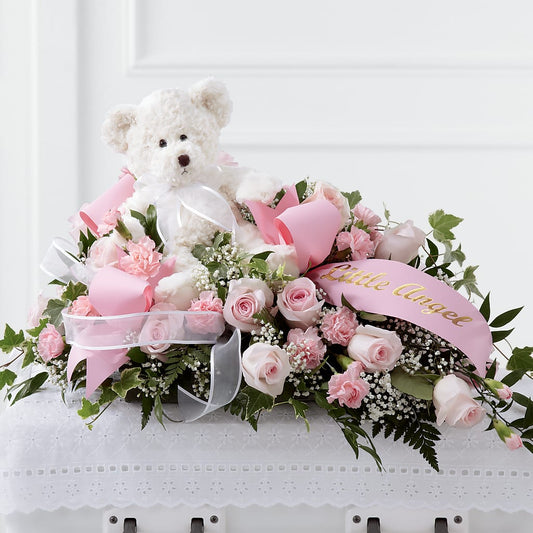Touch of Sympathy Casket Spray –  Natural Flowers Llc, Centreville VA