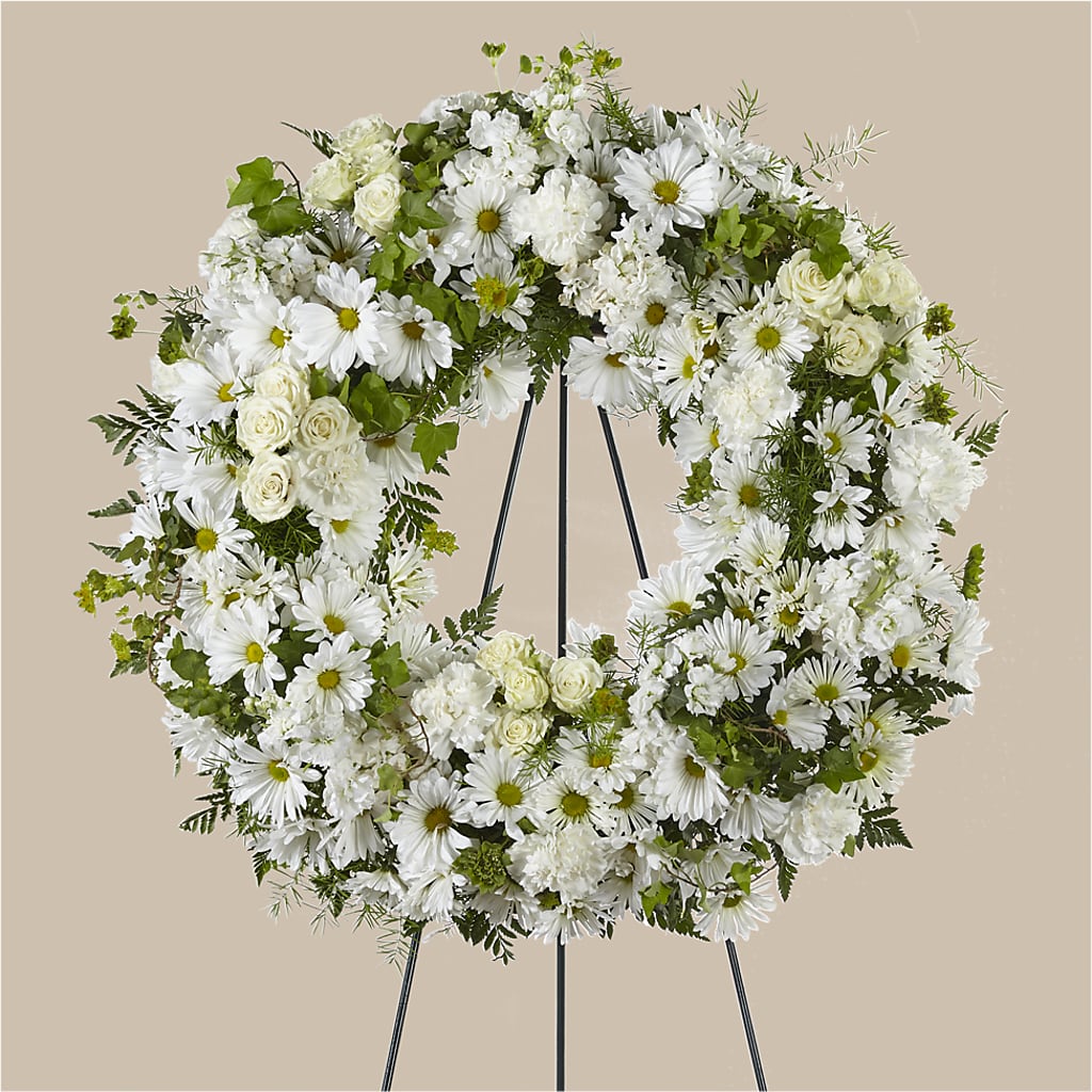 Faithful Wishes Wreath –  Natural Flowers Llc, Centreville VA