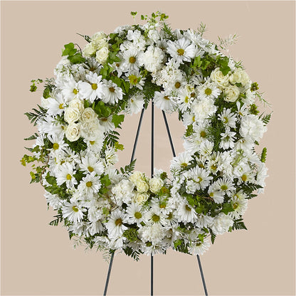 Faithful Wishes Wreath –  Natural Flowers Llc, Centreville VA