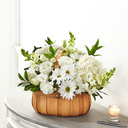 Pure Ivory Basket –  Natural Flowers Llc, Centreville VA