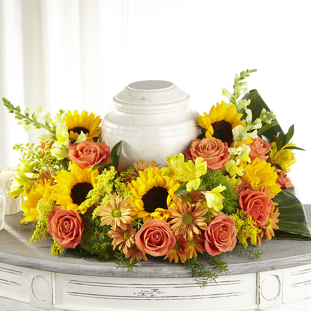 Faithful Sunflower Cremation Adornment –  Natural Flowers Llc, Centreville VA