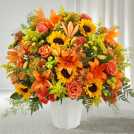 Harvest Thoughts Floor Basket –  Natural Flowers Llc, Centreville VA