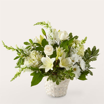 Ivory Elegance Floral Basket –  Natural Flowers Llc, Centreville VA