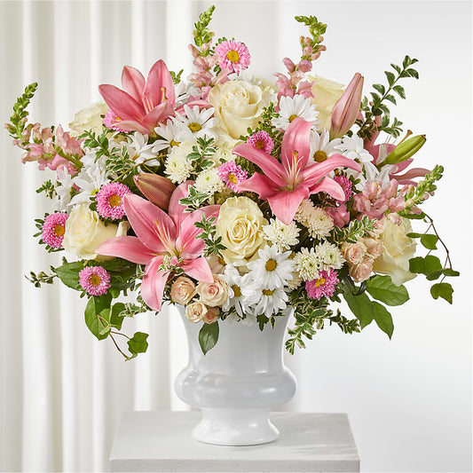 Empathetic Blooms Urn Arrangement –  Natural Flowers Llc, Centreville VA