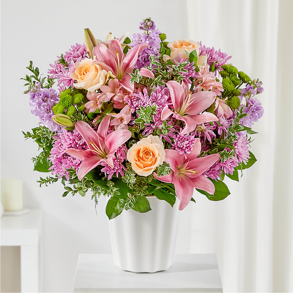 Supportive Embrace Tabletop Basket –  Natural Flowers Llc, Centreville VA