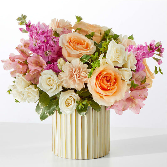 Paradise Bouquet with Ivory Vase –  Natural Flowers Llc, Centreville VA