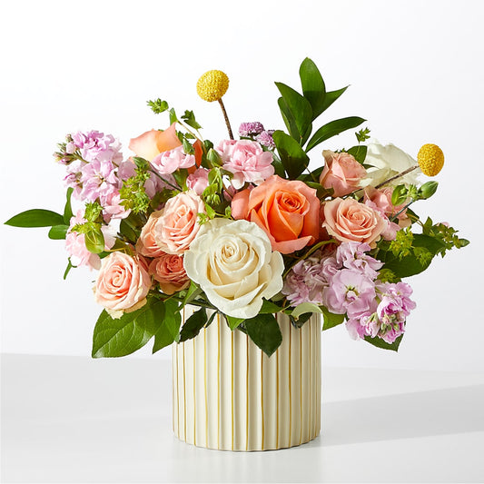 French Market Bouquet with Ivory Vase –  Natural Flowers Llc, Centreville VA