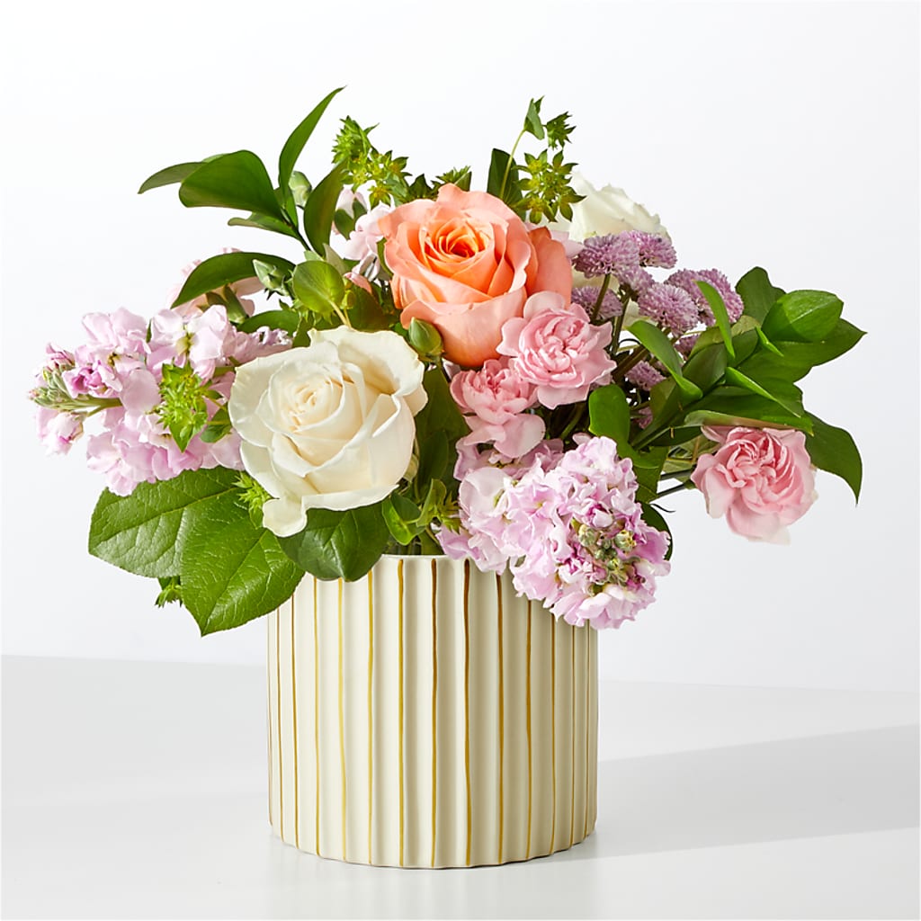 French Market Bouquet with Ivory Vase –  Natural Flowers Llc, Centreville VA