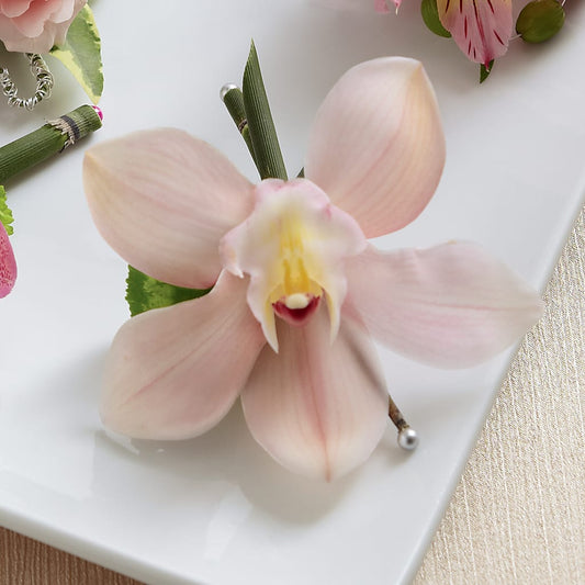 Pink Cymbidium Boutonniere –  Natural Flowers Llc, Centreville VA