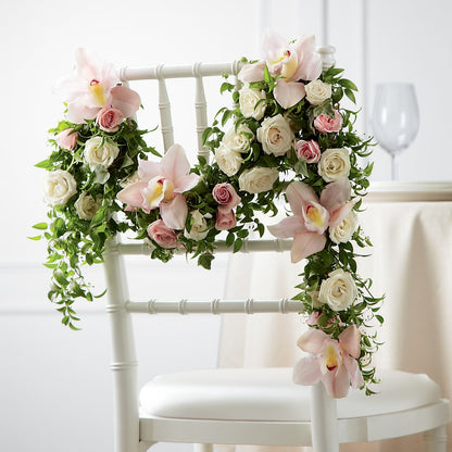 Orchid Rose Chair Décor –  Natural Flowers Llc, Centreville VA