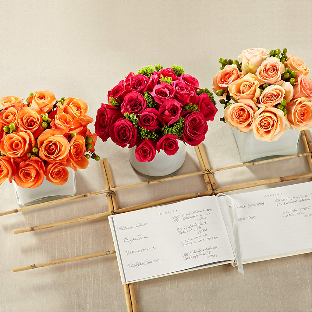 Dawn Rose Centerpiece –  Natural Flowers Llc, Centreville VA