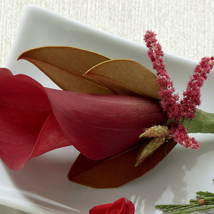 Red Calla Boutonniere –  Natural Flowers Llc, Centreville VA
