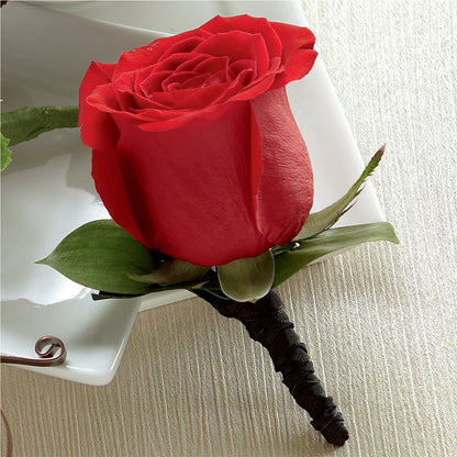 Red Rose Boutonniere –  Natural Flowers Llc, Centreville VA